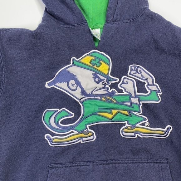 Vintage E5 Norte Dame Fighting Irish College Hooded Sweatshirt Size Small - Picture 5 of 5